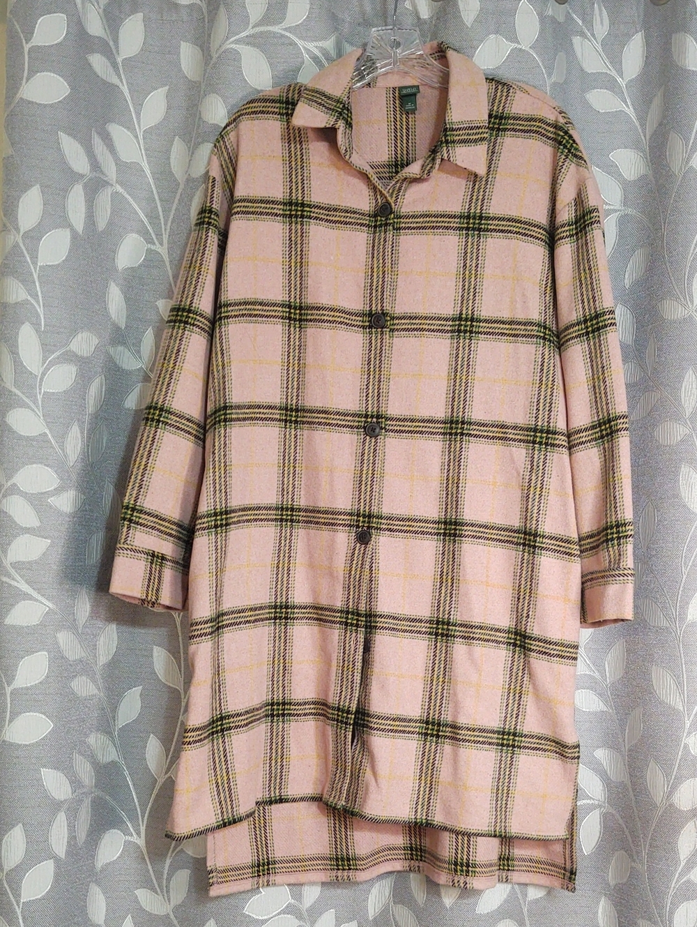 Wild Fable Pink Plaid Button-Front Jacket size M